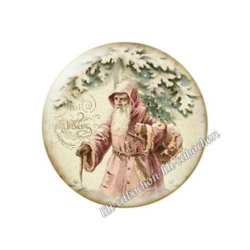 Cabochon résine a coller 25 mm noël bba38