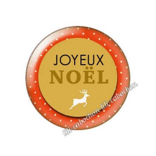 Cabochon résine a coller 25 mm noël bba4