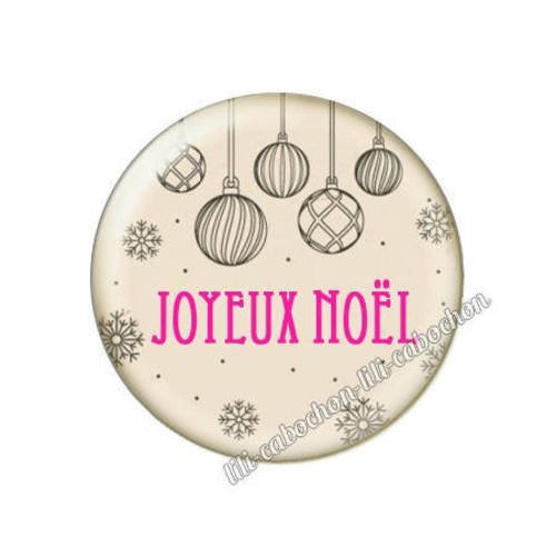 Cabochon résine a coller 25 mm noël bba3
