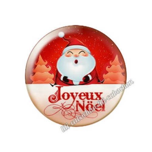 Cabochon résine a coller 25 mm noël ca90