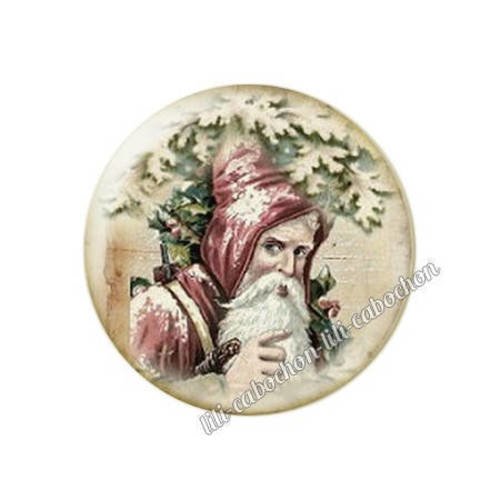 Cabochon résine a coller 25 mm noël bba37