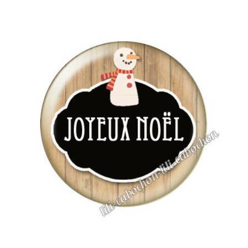 Cabochon résine a coller 25 mm noël bba2