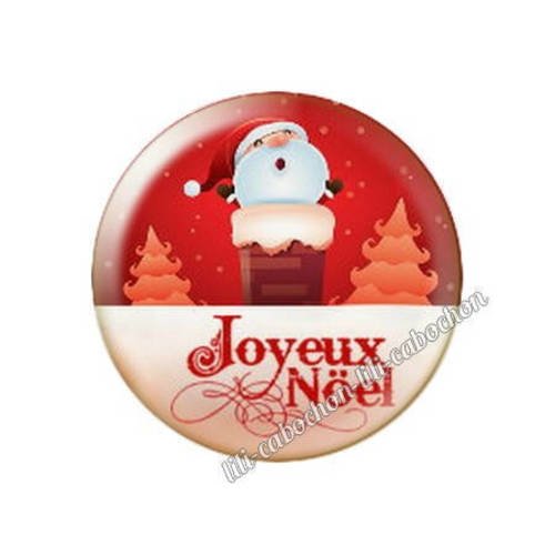Cabochon résine a coller 25 mm noël ca89