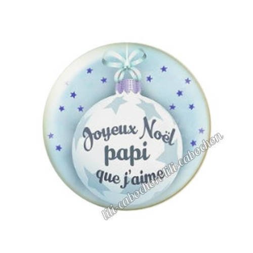 Cabochon résine a coller 25 mm noël papi 4