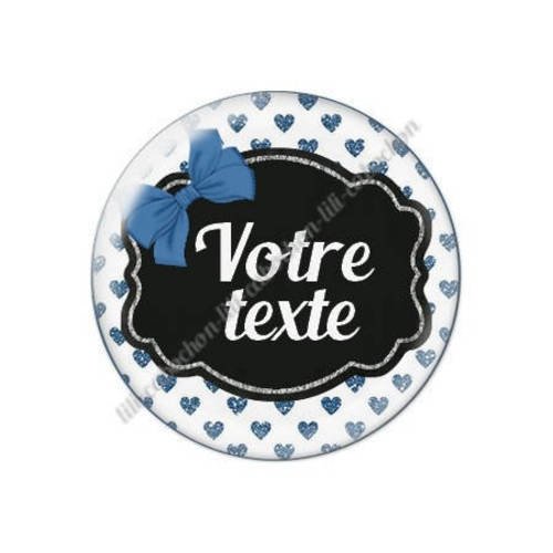 Cabochon résine a coller 25 mm à personnaliser avec votre texte ref f85 