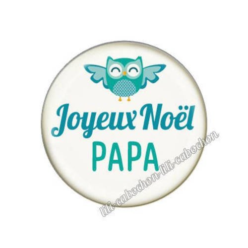Cabochon résine a coller 25 mm noël papa