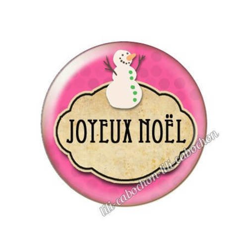 Cabochon résine a coller 25 mm noël bba6