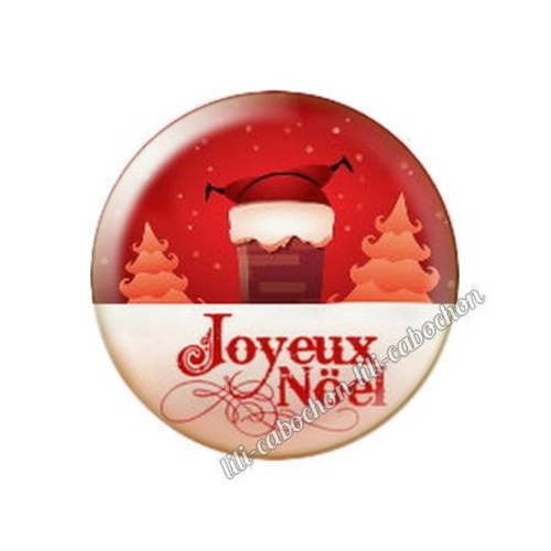 Cabochon résine a coller 25 mm noël ca91