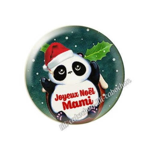 Cabochon résine a coller 25 mm noël mami a5