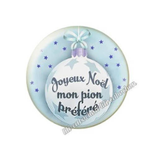 Cabochon résine a coller 25 mm noël mon pion 4