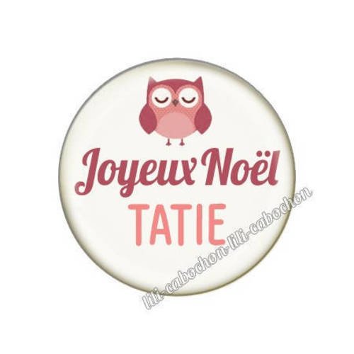 Cabochon résine a coller 25 mm noël tatie