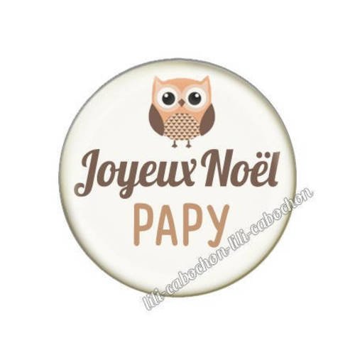Cabochon résine a coller 25 mm noël papy