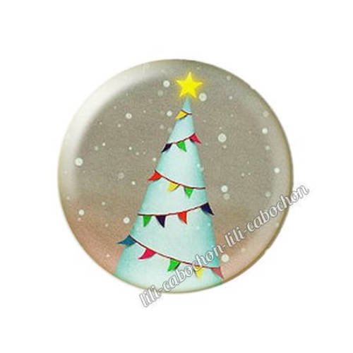 Cabochon résine a coller 25 mm noël maman 6