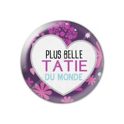 Cabochon résine a coller 25 mm tatie tata f29 