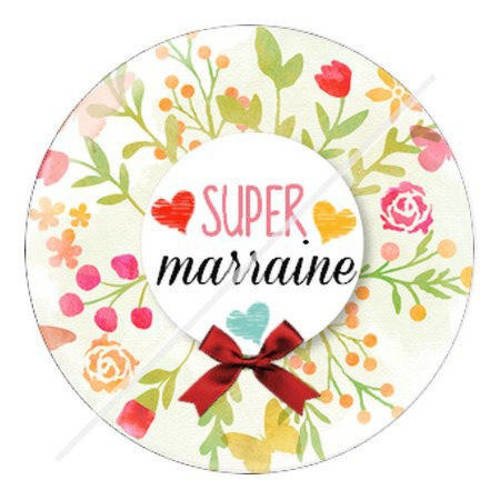 Cabochon résine a coller 25 mm pour marraine s11 