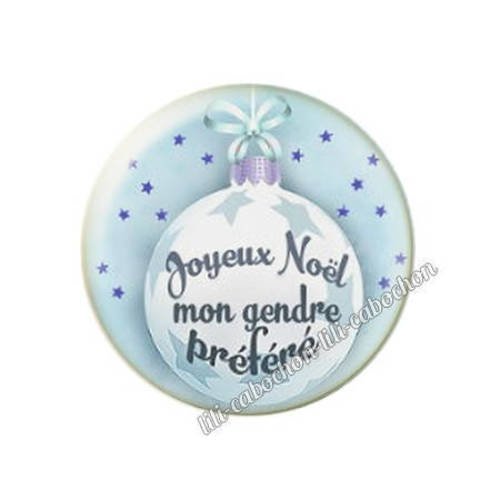 Cabochon résine a coller 25 mm noël mon gendre 4