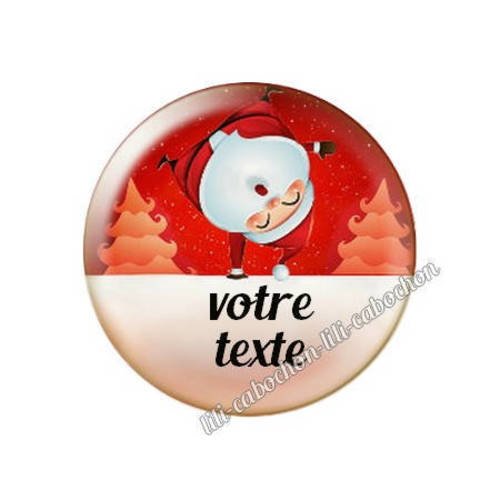 Cabochon résine a coller 25 mm noël à personnaliser ca97