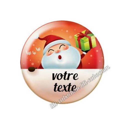 Cabochon résine a coller 25 mm noël à personnaliser ca96