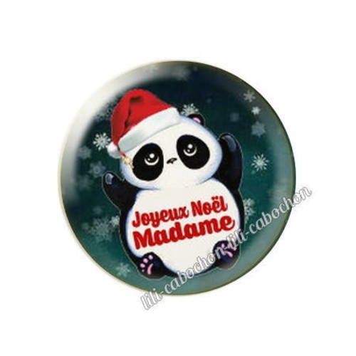 Cabochon résine a coller 25 mm noël madame a5