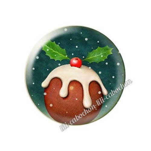 Cabochon résine a coller 25 mm noël mami a5