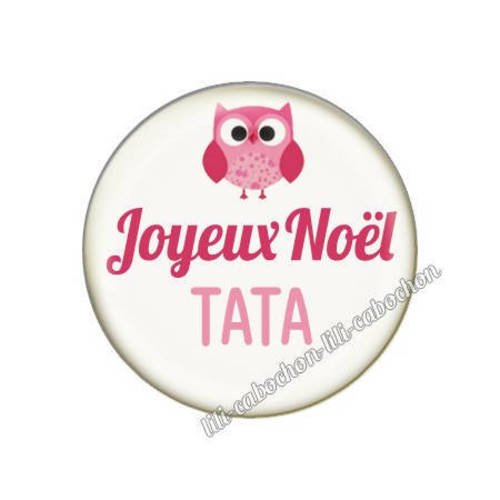 Cabochon résine a coller 25 mm noël tata