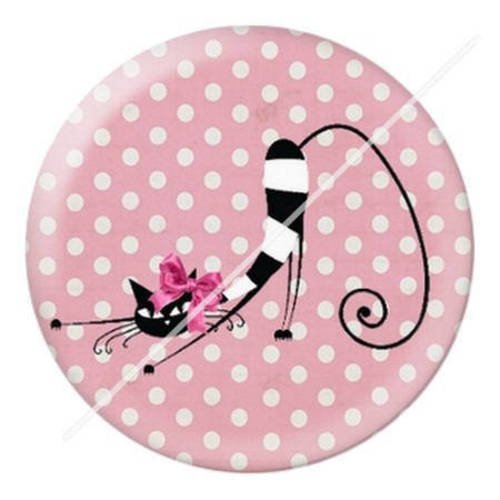 Cabochon résine a coller 25 mm  motifs chat s8 