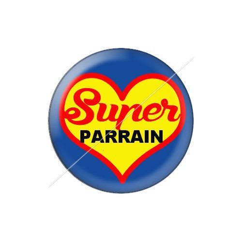 Cabochon résine a coller 25 mm parrain j15 