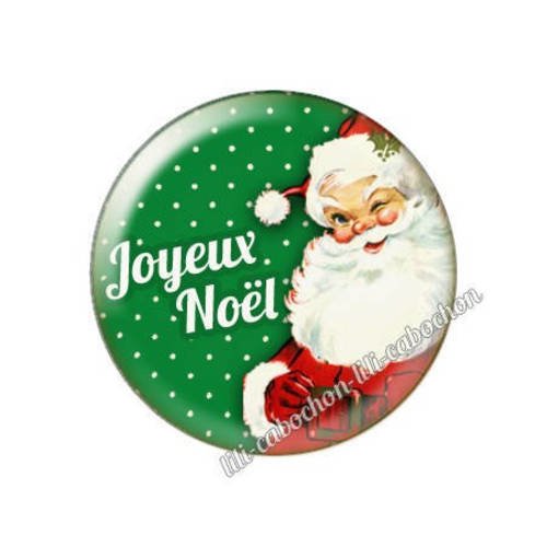Cabochon résine a coller 25 mm noël bba18