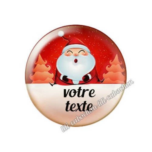 Cabochon résine a coller 25 mm noël à personnaliser ca99