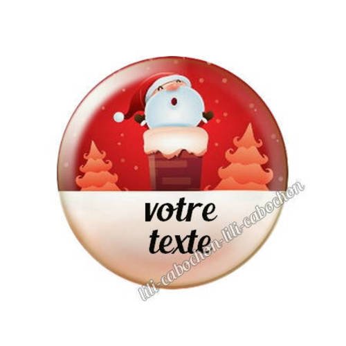 Cabochon résine a coller 25 mm noël à personnaliser ca98