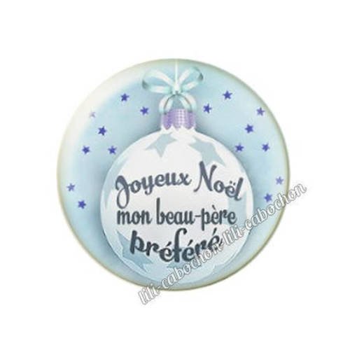 Cabochon résine a coller 25 mm noël mon beau-père 4