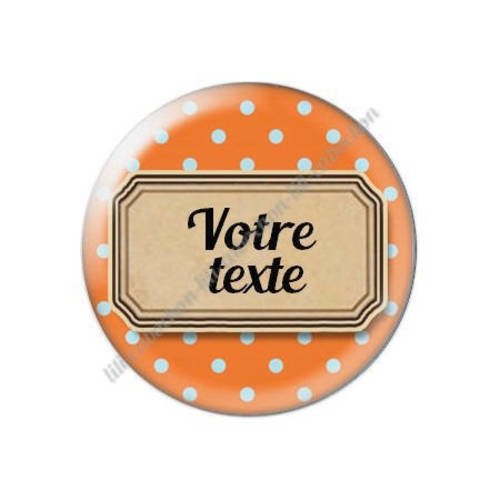 Cabochon résine a coller 25 mm à personnaliser avec votre texte ref f22 