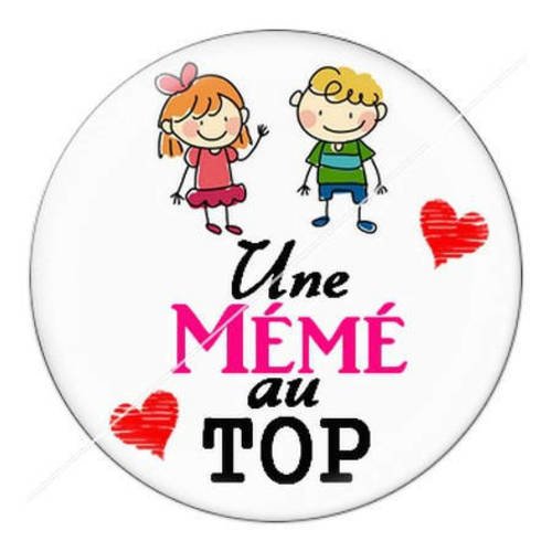 Cabochon résine a coller 25 mm mémé 9 