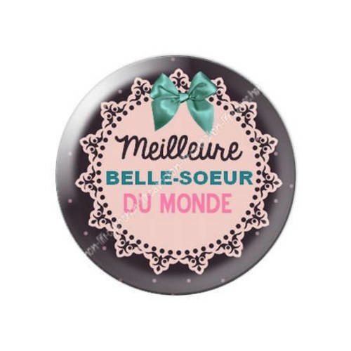 Cabochon résine a coller 25 mm belle-soeur 5 