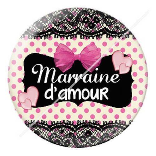 Cabochon résine a coller 25 mm pour marraine b14 