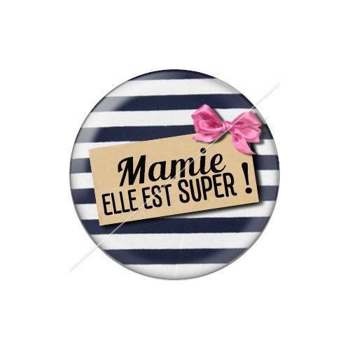 Cabochon résine a coller 25 mm mamie j11 