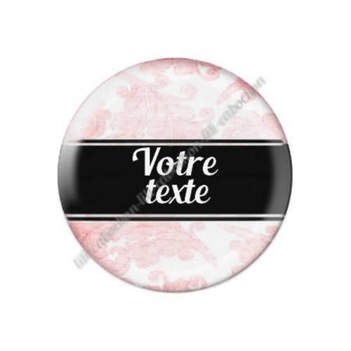 Cabochon résine a coller 25 mm à personnaliser avec votre texte ref f8 