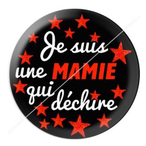 Cabochon résine a coller 25 mm mamie qui déchire 10 