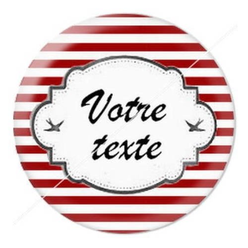 Cabochon résine a coller 25 mm à personnaliser avec votre texte ref b18 