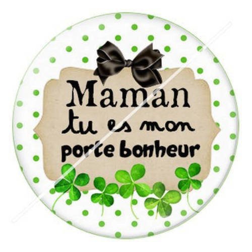 Cabochon résine a coller 25 mm pour maman d1 