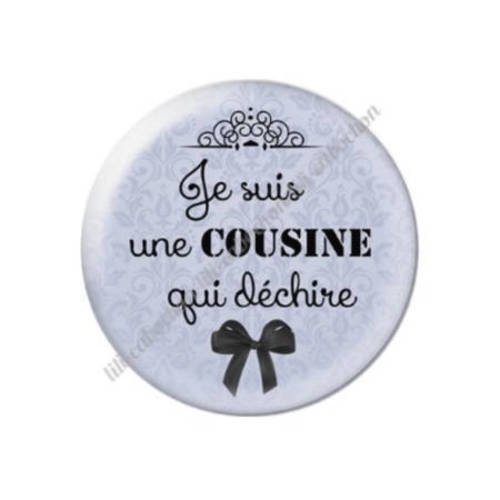 Cabochon résine a coller 25 mm cousine o31 