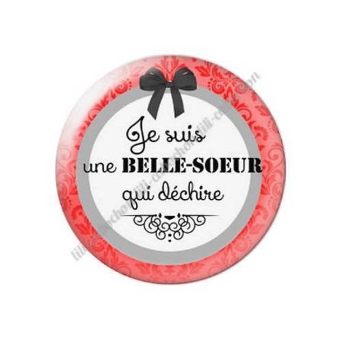 Cabochon résine a coller 25 mm belle-soeur o39 