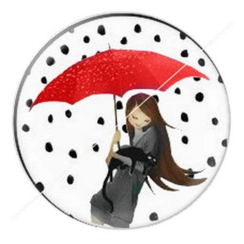 Cabochon résine a coller 25 mm un coin de parapluie 6 