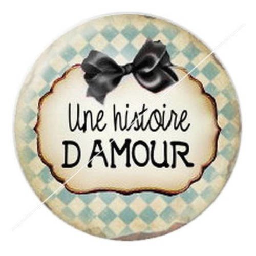 Cabochon résine a coller 25 mm madame et son chat 2 