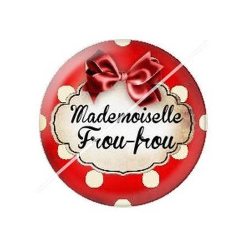 Cabochon résine a coller 25 mm mademoiselle frou-frou 4 