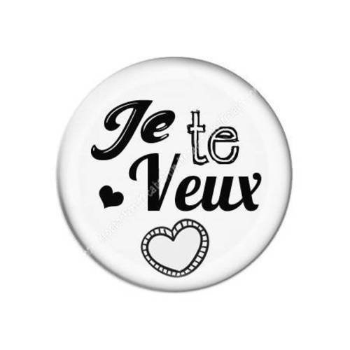 Cabochon résine a coller 25 je te veux 2 
