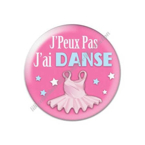 Cabochon résine a coller 25 mm j'peux pas j'ai danse 