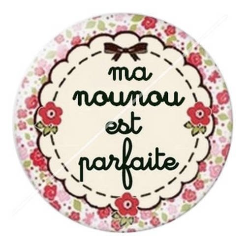 Cabochon résine a coller 25 mm nounou 3 