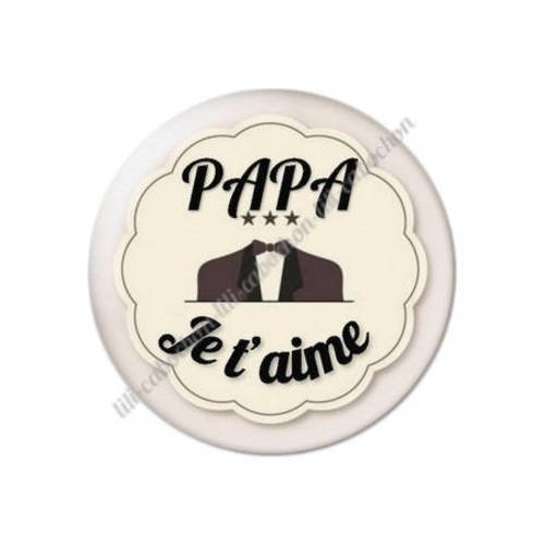 Cabochon résine a coller 25 mm papa 59 