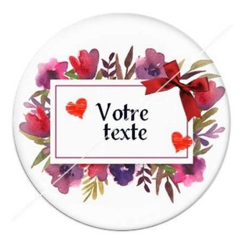 Cabochon résine a coller 25 mm à personnaliser avec votre texte ref b44 